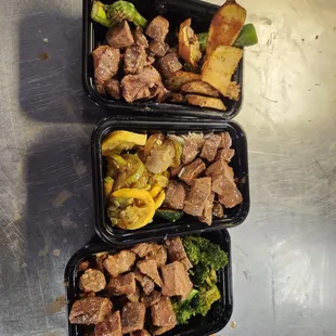 beef, broccoli, and potatoes