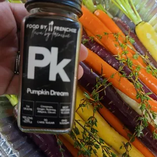 happy customer seasoning their holiday carrots with our pumpkin dream