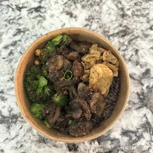 High Vibration Bowl -- mushroom w Drip sauce