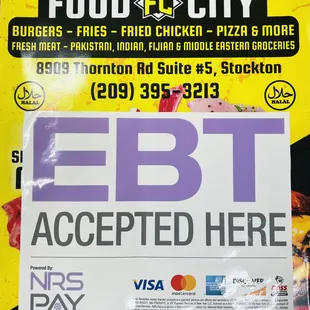 We accept EBT