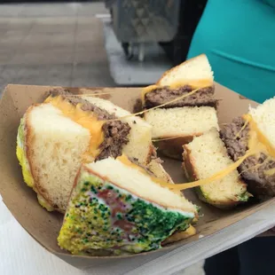The famous King Cake Burger.