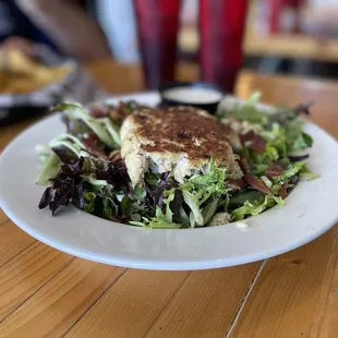 Broiled Crab Cake Salad