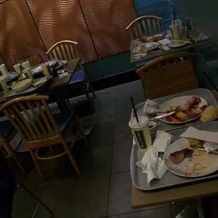 a view of a dining room