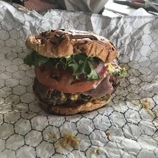a sandwich on a wrapper