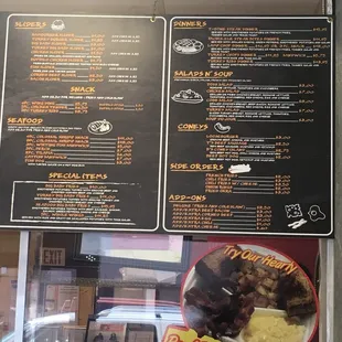 Part of the menu