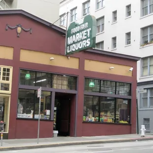 the entrance to the store