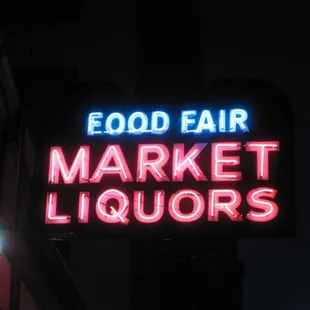 neon sign for liquors