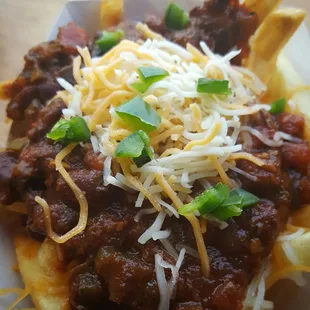 Vegetarian Chili Cheese Fries