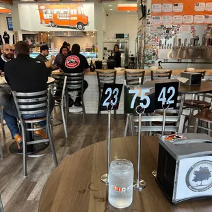 people sitting at tables