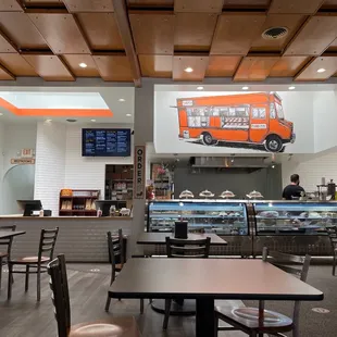 interior, sushi and sashimi