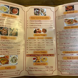 Food Flame Menu