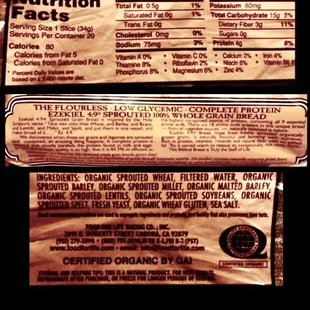 From the packaging, ingredients, nutrition information &amp; general information on the benefits of the product.