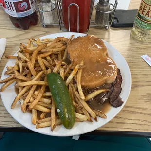 Hot roast beef.