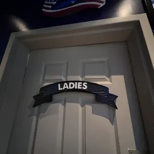Ladies restroom, clean