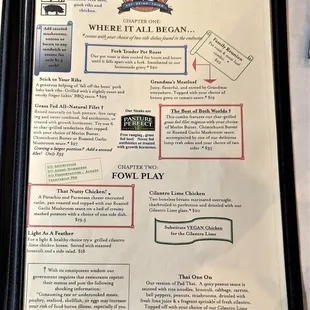 This is page 3 of their main menu.  Photo taken February 20, 2023.