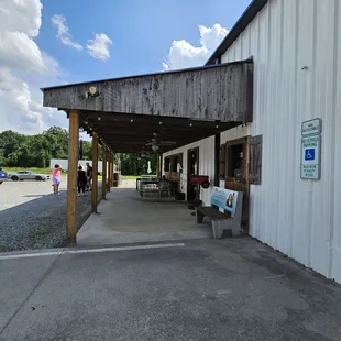 outside