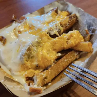 Pub bucket - steak fries with melted cheddar cheese and ranch