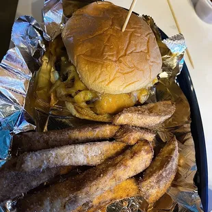 Elvis Burger w/ Sweet Potato Fries