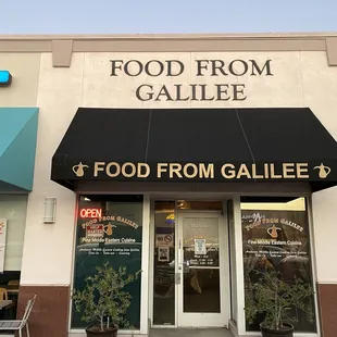 the front of a restaurant