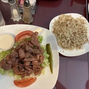 Chicken shawarma platter (dinner)
