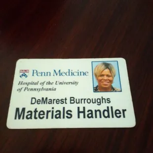 My work ID..