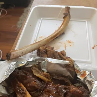 They are not serving beef short ribs here, that bone is the size of a dinner plate.