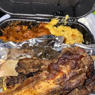 Beef ribs, my sauce was on the side didn&apos;t want a mess , very tasty