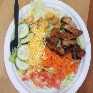 Fresh garden teriyaki salad