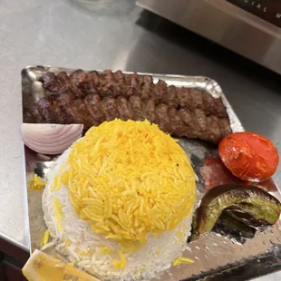 Two Skewer Koobideh plate