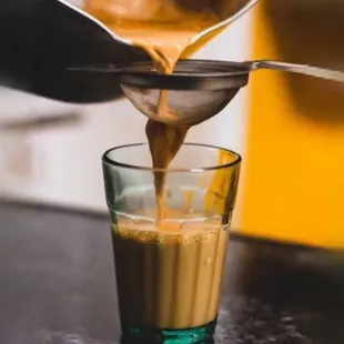 Tea ( make fresh Tea masala, juggery,ginger )