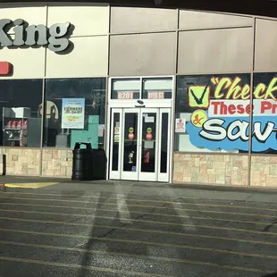The address above the door.