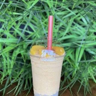 Fresh Peach Smoothie with Boba