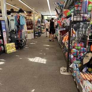The vestibule in front of the store has all sorts of beach toys &amp; necessities!