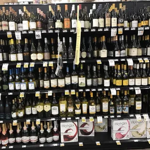 a variety of wines