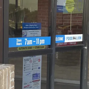the front door of the store