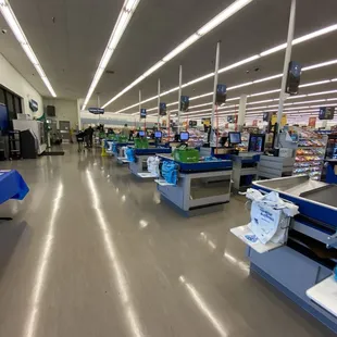 a wide view of a grocery store