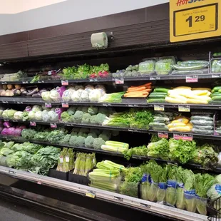 a produce section in a grocery store