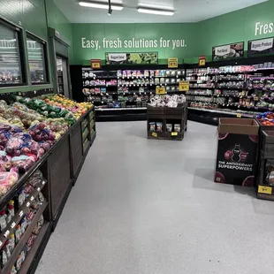 produce section in grocery store