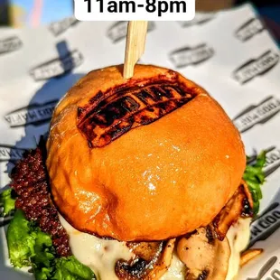 Mushroom swiss burger