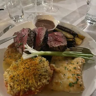Delicious surf &amp; turf entree