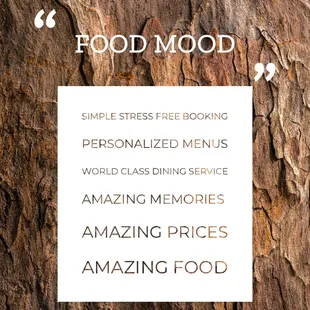 At FOODMOOD it's anything but simple, except when booking *wink* *wink*