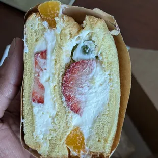 This is the first time I've had a fruit sandwich and it was amazing