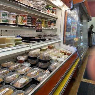 Interior - prepared food aisle. Lots of options, Including many soups.