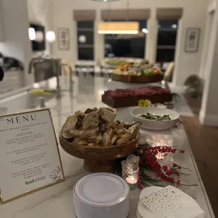 Private chef buffet dinner