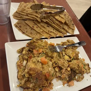 Omelette and paratha