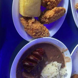 Wings Red Beans and Rice