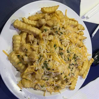 Cheesy Cajun Crawfish Fries