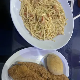 Shrimp Pasta with Fish