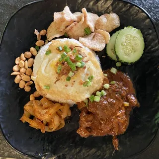 Nasi Lemak Beef Rendang Rice