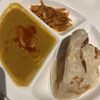 Vegetarian Daal Roti Plate *Veg